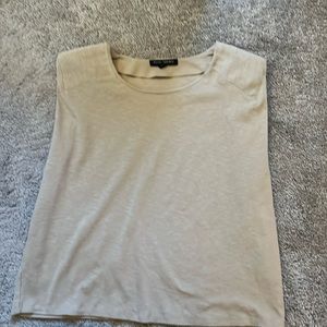 Banana Republic medium tan shirt with shoulder pads sleeveless